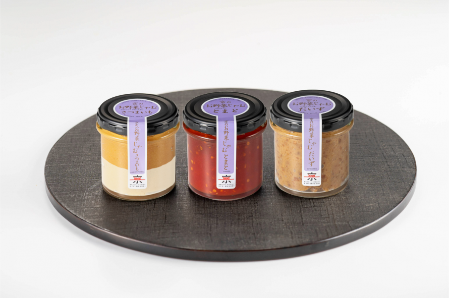 京のお野菜じゃむ3種（さつまいも・とまと・だいず）